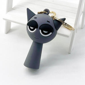 Venta caliente lindo <span class=keywords><strong>Anime</strong></span> PVC accesorios 3D 3D Sprunki figura llaveros silicona Acero inoxidable Metal cumpleaños regalo bolsa colgante - Product Image 4