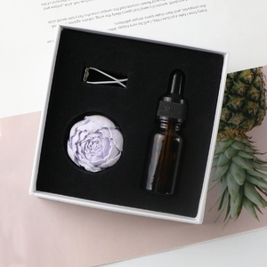 Ingrosso profumato in ceramica peonia fiore per auto fermaglio Aroma deodorante per ambienti per la casa diffusore di oli essenziali di fragranza in porcellana - Product Image 1