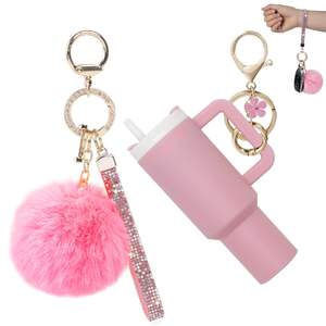 <b>Mini</b> Cup Keychain <b>Mini</b> Tumbler Keychain Chapstick Holder for Women Girls Bag Purse Handbag <b>Backpack</b> - Product Image 5