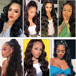 Échantillon gratuit livraison directe dessiner chaîne <span class=keywords><strong>queue</strong></span> <span class=keywords><strong>de</strong></span> poney corps vague cordon synthétique enfant faux cheveux Extension queues <span class=keywords><strong>de</strong></span> <span class=keywords><strong>cheval</strong></span> pour les femmes noires - Product Image 6