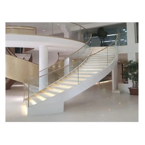 <span class=keywords><strong>Escaleras</strong></span> interiores <span class=keywords><strong>de</strong></span> diseño simple y moderno <span class=keywords><strong>para</strong></span> el <span class=keywords><strong>segundo</strong></span> <span class=keywords><strong>piso</strong></span> con barandilla <span class=keywords><strong>de</strong></span> vidrio duradera <span class=keywords><strong>para</strong></span> uso en apartamentos - Product Image 4