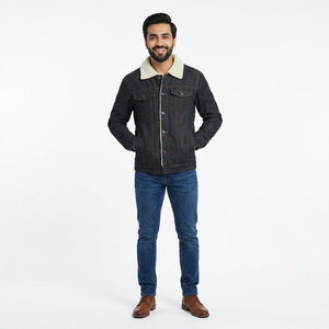 <b>Mens</b> Solid Denim Jackets Fashion <b>Men</b> Cowboy Cotton Jeans Jacket <b>Men</b> Casual Bomber Coats Streetwear <b>Windbreakers</b> - Product Image 1