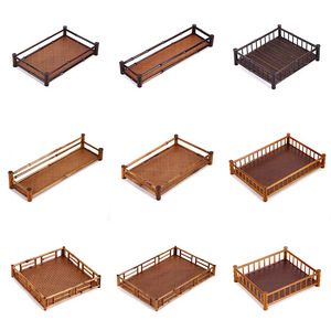 Bamboo Tea Storage Tray Rectangle Multifunctional Tabletop Organizer For Neatening And Storage With Bamboo Weaving Craftsmanship - Product Image 1