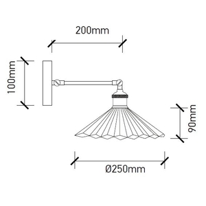 V-TAC moderna lampada da parete VT-7180 vetro trasparente con presa E27 220V bianco caldo per casa interna per soggiorno - Product Image 2