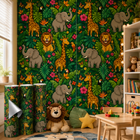 Stiker Dinding Safari Hutan untuk Dekorasi Kamar Anak