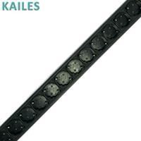 Bloc d'alimentation CA monophasé série K44S KAILES (KLS) 32A 18 prises standard allemandes + RS485 interchangeable à chaud, instrument surveillé, aluminium