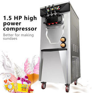 Máy Làm Kem Cuộn Mềm 3 Hương Máy Làm Kem Máy Làm Đồ Ăn Vặt Khác Máy Làm Kem Cứng Phục Vụ Mềm Thương Mại - Product Image 2