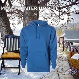 Sudadera con Capucha de Invierno para Hombre, Talla Grande, Diseño Personalizado con Forro Polar Interior y Estampado, 55% Poliéster, 45% Algodón - Product Image 3