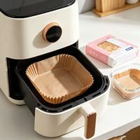 Papier sulfurisé carré jetable pour friteuse à air, qualité alimentaire, pour rôtir les aliments