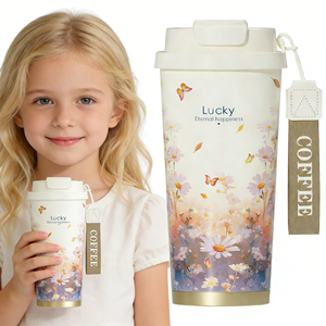 Bouteille d'eau en acier inoxydable écologique au meilleur <span class=keywords><strong>prix</strong></span>, grande capacité, portable, gobelet de voiture avec couvercle à paille, cadeaux d'affaires - Product Image 6