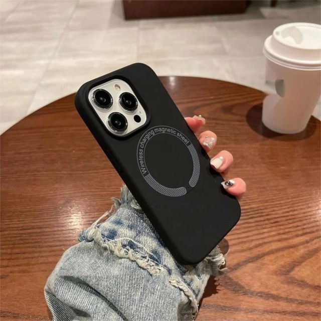 Original Liquid Silicone Wireless Charge Phone Case for iPhone 15 14 13 12 11 Pro Max Plus Magnetic Soft Cover