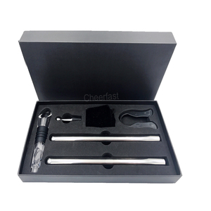 Set Regalo Multifunzione di Cubetti di Ghiaccio in Metallo, Bastoncini Refrigeranti per <span class=keywords><strong>Vino</strong></span> in Acciaio Inox e Cubetti di Ghiaccio per Whisky con <span class=keywords><strong>Bicchiere</strong></span> Refrigerante - Product Image 1