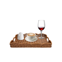 Panier de rangement artisanal en rotin synthétique non tissé, style artisanal, pour cuisine, salle de bain, salon, conteneur alimentaire, petit modèle