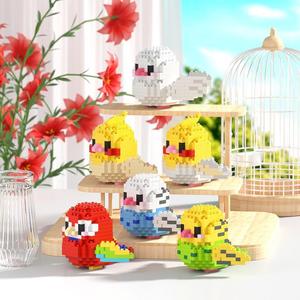 ChaoLeChuang Bonito Pássaro Estatueta Animal Dos Desenhos Animados Little Bird Modelo Brinquedo Educacional Building Blocks Plastic Atacado Gift Opção - Product Image 3