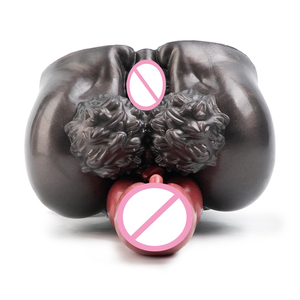 Muñeca sexual de lobo humano fantástico con trasero grande y consolador para estimulación dual en adultos, masturbación, vagina de silicona, entrenador de pene con forma de bestia. - Product Image 5