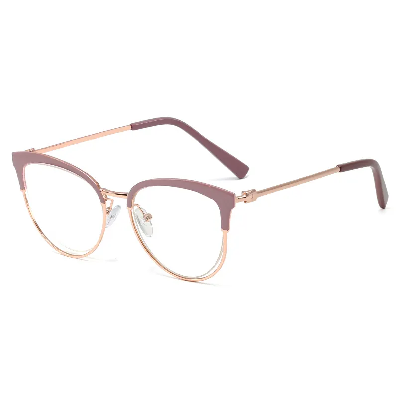 MS 95561 고품질 패션 여성 안티 블루 라이트 안경 금속 안경 프레임 광학 안경 중국 공급 업체