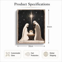 Impression sur toile originale en gros, Art mural LED, Décoration suspendue religieuse de Noël, Numérique pour la maison et les fêtes, Fourniture en gros