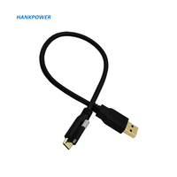 5Gbps USB3.0 Type A mâle vers USB3.1 Type C câble de données mâle avec verrouillage à vis
