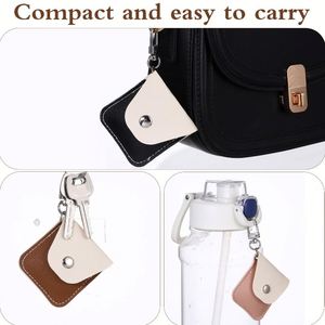 Wedding <b>Holder</b> Keychain Small Travel Jewelry <b>Box</b> Pu Leather Ring Pouch for Rings <b>Earrings</b> - Product Image 5