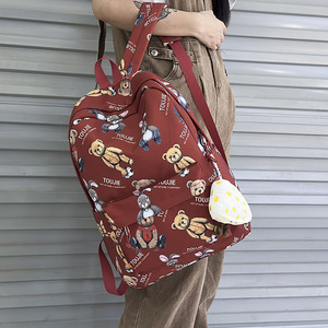 Toujie Bear Print <b>Backpack</b> 18 In Large Capacity School <b>Backpack</b> For Students Summer 2024 Unisex - Product Image 4