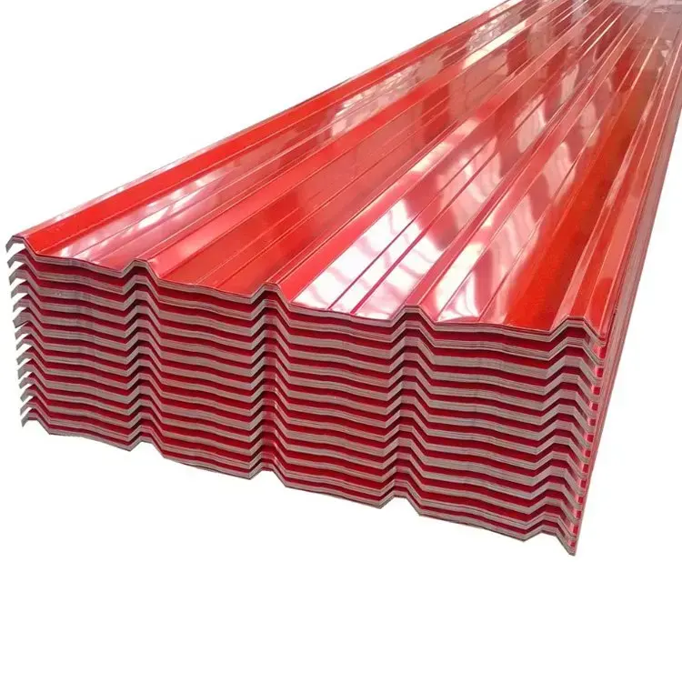 Production en usine pour la construction PPGI tôle de toiture ondulée carton ondulé panneau profilé plaque revêtue de couleur