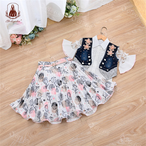 Yoliyolei-vestido de fiesta de flores <span class=keywords><strong>para</strong></span> niñas, vestido de novia estilo europeo, encantador, bordado - Product Image 4