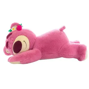 쿠션 소년 소녀 선물 재료 동물 및 봉제 장난감 귀여운 잠자는 얼굴 딸기-곰 봉제 인형 베개 인형 던지기
