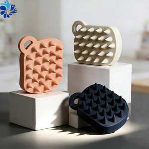 Cepillo de Silicona para Champú, Herramienta de Masaje para el Cuero Cabelludo, Doble Uso, Estilizador de Cabello, Relajante - Product Image 4