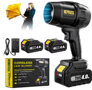 Soplador de Hojas Eléctrico Inalámbrico Portátil Industrial Mini con Motor de Escobillas 3.0Ah 500CFM ABS+PC 500W 160mph Ligero para Patio - Product Image 1