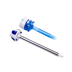 Trocar óptico quirúrgico laparoscópico plástico desechable equipo de cirugía Abdominal de potencia Manual incluye grapadora de Metal de acero