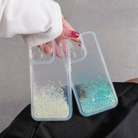 Étui de téléphone à paillettes de sable liquide brillant et foncé pour iPhone 14 Pro Max 11 13 12 Mini 7 8 Plus XR X XS SE Luxury Quicksand Cover