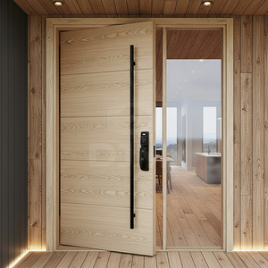 Porte <span class=keywords><strong>d</strong></span>'<span class=keywords><strong>entrée</strong></span> principale en bois massif <span class=keywords><strong>de</strong></span> luxe, <span class=keywords><strong>de</strong></span> grande taille, au design irrégulier et fluide, pour maisons résidentielles modernes - Product Image 5