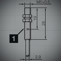 Performances maximales dans un espace minimum - Capteur de proximité inductif INSM-M05-B0.8NO-2C