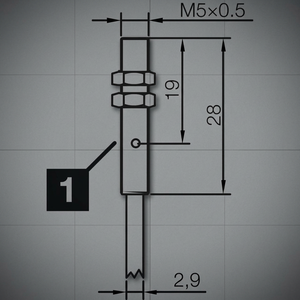 Sensor de proximidad inductivo INSM-M05-B0.8NO-2C de máximo rendimiento en un espacio mínimo - Product Image 3