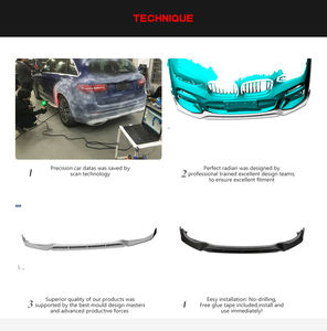 De fibra de carbono X3 parachoques delantero del labio para <span class=keywords><strong>BMW</strong></span> X3 G01 xDrive20i xDrive30i <span class=keywords><strong>M40i</strong></span> deporte de 4-puerta 2018-<span class=keywords><strong>2020</strong></span> - Product Image 6