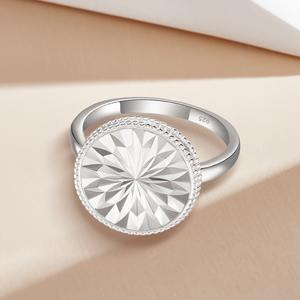 خاتم فاخر من الفضة الإسترلينية عيار 925 مطلي بالروديوم مصنوع بتقنية CNC للنساء للزفاف والخطوبة مجوهرات أنيقة للبيع بالجملة - Product Image 3