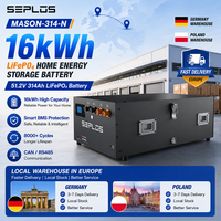 Batterie Lifepo4 Seplos Energy EU Stock 48V 51.2V 314Ah, batterie solaire au lithium 15Kwh 16Kwh, batteries lithium-ion Powerwall