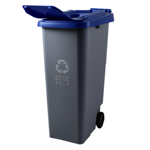 Contenitore per Riciclaggio 85 L Blu con Coperchio Apribile, Bidone per Rifiuti - Product Image 2