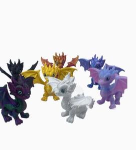 Figurine de dragon occidental en verre imprimée en 3D, créative, faite à la main, modèle articulé, animal congelé, cadeau pour filles - Product Image 4