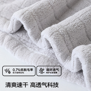 Gorro de secado de cabello a cuadros de 26x75cm, toalla de forro polar coral de secado rápido para mujer, uso doméstico - Product Image 4