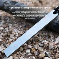 Allume-feu en fer avec manche métallique, allumeur en magnésium, allume-feu en acier pour le camping, la randonnée, les situations d'urgence, la survie, le kit de bushcraft