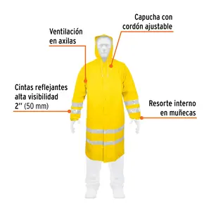 BOX 5 Gabardina impermeable de doble capa con tira reflectante, CH, TRUPER - Product Image 2