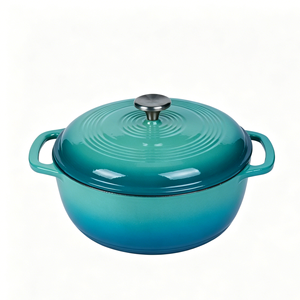 <span class=keywords><strong>Cocotte</strong></span> <span class=keywords><strong>en</strong></span> <span class=keywords><strong>fonte</strong></span> émaillée <span class=keywords><strong>jaune</strong></span> 3QT, pot à ragoût peu profond et rond, ustensile de cuisson non toxique pour la cuisine quotidienne et les cadeaux - Product Image 2