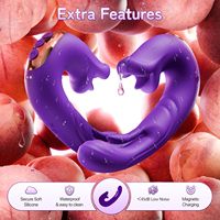 3-in-1 Hohlkörper-Vibrator mit Klappfunktion für G-Punkt, Dildo mit Zungenleck- und Beißfunktion, Erwachsenen-Spielzeug zur Klitoris-Stimulation, Sex-Dildo Vibrador