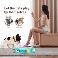 Chat qui fuit la nourriture jouer jouets chat intelligent automatique alimentation lente nourriture plateau tournant jouet chat taquineries jouets