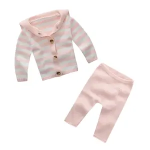 Wholesale Kids Child Clothes Red White Stripe Pajamas For Muslim Girl