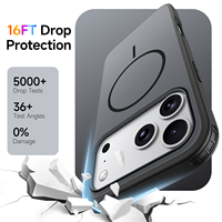 Coque de protection hybride TPU PC antichoc magnétique effet seconde peau pour iPhone 17 Air 17 16 Pro Max