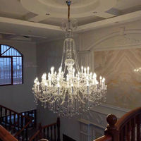 Lustre en cristal européen Maria Theresa suspendu pour escalier de villa, hôtel, éclairage décoratif de mariage