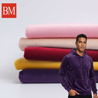 Velours Super Doux en Polaire Argentée Extensible dans les 4 Sens, Polyester Spandex pour Leggings Thermiques d'Hiver et Sweats à Capuche