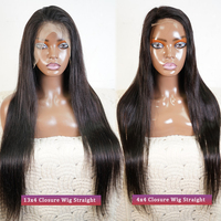 Perruque Wear Go Long en cheveux vierges transparents HD avec dentelle frontale, sans colle, pour femmes noires, cheveux vietnamiens 12A alignés sur les cuticules